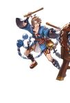  arm_guards bell brown_eyes brown_hair collarbone drum_master_(granblue_fantasy) drumming drumsticks full_body geta gran_(granblue_fantasy) granblue_fantasy hachimaki headband instrument legs_apart male_focus minaba_hideo official_art open_mouth solo taiko_drum taiko_sticks transparent_background 