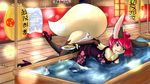  anime birthday birthday_gift canine drunk falling female fish fox game_(disambiguation) hybrid japanese_festival mammal marine pantsu water 