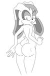  anthro butt female flat_chested lagomorph mammal mature_female nude rabbit solo sonic_(series) standing vanilla_the_rabbit 