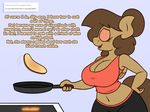  anthro breasts cleavage clothed clothing dialogue english_text equine fan_character female food georgia_lockheart mammal my_little_pony pancake pegasus stunnerpony text tumblr wings 