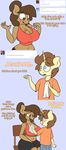  anthro blush breasts cleavage clothed clothing dialogue english_text equine fan_character female georgia_lockheart horn mammal maple_syrup my_little_pony oliver_cotter pegasus stunnerpony text tumblr unicorn wings 