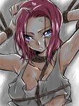  1girl blue_eyes bondage breasts code_geass crop_top izumo_neko kallen_stadtfeld large_breasts red_hair short_hair 