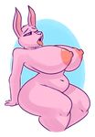  anthro big_breasts breasts female huge_breasts komponi lagomorph mammal nipples nude rabbit slightly_chubby solo thick_thighs tongue tongue_out 