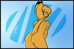  animated anthro butt female kangaroo kayla_(zoophobia) komponi looking_back mammal marsupial nude smile solo standing zoophobia 
