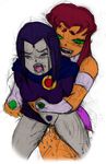  200proof dc dcau raven starfire teen_titans tehwalrus_edits 