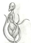  cute eyes_closed female greyscale happy mon311 monochrome nintendo pok&eacute;mon salazzle smile solo video_games wide_hips 