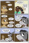  2017 anthro breasts brown_fur comic cub dialogue donkey english_text equine female flat_chested fur grey_fur grey_hair hair hi_res jennifer_(study_partners) lisa_(study_partners) mammal mustelid navel otter sarah_(study_partners) simple_background study_partners teenager text thunderouserections woody_(study_partners) young 