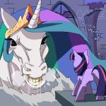  2015 crown duo equine friendship_is_magic horn mammal merumeto my_little_pony princess_celestia_(mlp) teeth tiara twilight_sparkle_(mlp) unicorn 