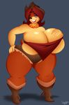  2017 anthro big_breasts blush breasts cleavage clothed clothing female hedgehog huge_breasts hyper hyper_breasts mammal one_eye_closed side_boob smile solo supersonicrulaa under_boob wink 