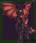  2015 anthro balls big_penis blackbear clothed clothing digital_media_(artwork) dragon erection eyewear fin glasses hands_on_hips hindpaw horn invalid_tag male muscular omi_softpaws paws penis presenting ridged_penis scales simple_background solo topless wings yellow_eyes 