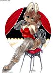  2016 anthro chair clothing digitigrade female green_eyes hair kashmere lagomorph lingerie looking_at_viewer mammal rabbit sitting solo 