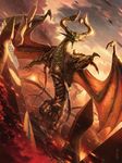  claws front_view magic_the_gathering male nicol_bolas official_art planeswalker raymond_swanland scalie wings 