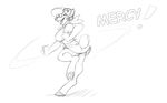  2017 black_and_white clothed clothing furfragged intersex mercy_(jasonafex) monochrome sketch 