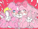  2girls artist_request blue_eyes character_request cocotama cum furry open_mouth pink_eyes 