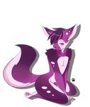  anthro canine draco-canine eron eron_chase fennec fluffy fox fur girly hair male mammal nude paws purple_fur purple_hair solo 