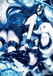 air_bubble aircraft_carrier_oni arm_up artist_name ass bare_shoulders battleship_hime black_dress black_gloves black_legwear blurry breasts bubble depth_of_field dress from_side gloves hair_between_eyes highres kantai_collection kyouya_(mukuro238) long_hair looking_at_viewer medium_breasts multiple_girls nail_polish non-web_source one_side_up oni_horns orange_eyes shinkaisei-kan short_dress submerged thighhighs thighlet torn_clothes underboob underwater very_long_hair white_hair wrist_cuffs 
