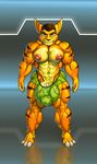  abs anthro balls biceps big_balls clothing flaccid huge_balls hyper hyper_balls hyper_muscles hyper_penis lombax mammal muscular navel navel_piercing nipples pecs penis piercing ratchet ratchet_and_clank rocket_(artist) smile translucent underwear vein veiny_penis video_games 