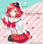  blush dress gloves hat love_live!_school_idol_project nishikino_maki red_hair short_hair skirt smile violet_eyes 
