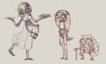  anthro breasts cane cup eyelashes facial_hair female food isopod larger_female male mandibles multi_arm multi_limb multiple_images mustache ntm. old plate size_difference smaller_male veil 