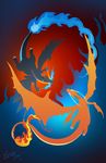  charizard mega_charizard_x mega_charizard_y mega_pokemon no_humans pokemon pokemon_(creature) pokemon_xy wallpaper 