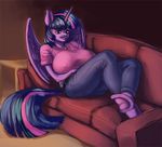  anthro big_breasts breasts clothed clothing equine feathered_wings feathers female friendship_is_magic horn maarthul mammal my_little_pony nipple_bulge smile solo teeth twilight_sparkle_(mlp) winged_unicorn wings 