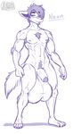  anthro balls big_balls body_hair canine chest_hair flaccid fox huge_balls humanoid_penis hyper hyper_balls male mammal muscular neon-b nude penis pubes purple_theme saggy_balls sketch smile solo 