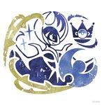  lunala no_humans pokemon pokemon_(creature) pokemon_sm stamp 