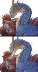  capcom claws dragon dragon_shippo feral flying_wyvern horn lagiacrus leviathan_(mh) monster_hunter open_mouth rathalos scales scalie simple_background tongue video_games white_background wyvern 