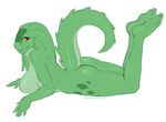  alien anthro big_breasts breasts female kitsunewaffles-chan looking_at_viewer lying nude on_front reptile scalie sketch smile solo 