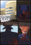  3_toes brown_eyes brown_fur canine chief_bogo comic conditional_dnp disney fatalfox fox fur green_eyes kneeling male male/male mammal navel nick_wilde nipples oral orange_fur pawpads toes water_buffalo zootopia 