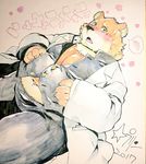  bear blush clothed clothing doctor jambavan male mammal navel slightly_chubby solo star_parlor tokyo_afterschool_summoners traditional_media_(artwork) 