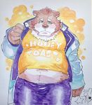  bear belly clothed clothing doctor jambavan male mammal navel overweight solo star_parlor tokyo_afterschool_summoners traditional_media_(artwork) 