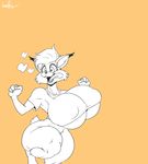  &lt;3 2017 anthro areola ber00_(artist) big_breasts bottomless breasts bubsy bubsy_(series) clothed clothing crossgender erect_nipples feline female huge_breasts lynx mammal nipple_bulge nipples solo tongue tongue_out video_games 