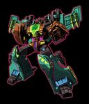  absurdres black_background clenched_hands decepticon full_body glowing green_eyes highres looking_at_viewer machinery mecha mechanical_wings no_humans pose robot skyquake solo standing transformers wings zuma_(zuma_yskn) 