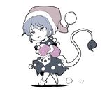  :3 blob doremy_sweet dream_soul dress hat multicolored multicolored_clothes multicolored_dress nightcap shinapuu short_sleeves smug solo tail tapir_tail touhou 