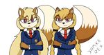  blonde_hair canine clothing drake-rex fox hair june lilac_eyes mammal may pigtails school_uniform uniform 