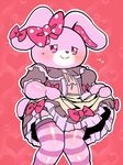 artist_request bear furry pink_eyes smile stocking 