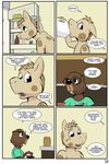  2017 anthro beaver clothed clothing comic cub drinking duo english_text equine eyewear female fur glasses hair horse lisa_(study_partners) looking_back male mammal milk rodent speech_bubble study_partners teenager text thunderouserections topless woody_(study_partners) young 