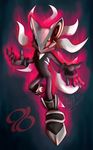  anthro aura big_ears carrio_riff claws clothing demon footwear gloves glowing glowing_eyes infinite_(sonic) looking_at_viewer male nude pointy_ears sharp_claws shoes solo sonic_(series) sonic_forces video_games yellow_eyes 