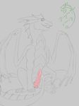  2017 claws digital_media_(artwork) dragon drayke_eternity dripping erection feral hi_res horn looking_at_viewer male open_mouth penis precum scalie smile solo tongue tongue_out wings yolfrin 