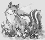  badger canine cub duo feral fox grey_background hybrid invalid_tag lutti mammal mustelid simple_background young 