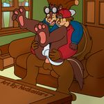  2017 alvin_and_the_chipmunks alvin_seville anthro blush bottomless briefs bulge chipmunk clothed clothing detailed_background duo erection eyewear fur glasses hair hat hi_res hoodie male male/male mammal notkastar_(artist) open_mouth penis rodent sex shirt simon_seville tagme text underwear underwear_aside underwear_sex 