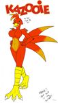  avian banjo-kazooie beak big_breasts bird breasts breegull claws dialog female kazooie looking_at_viewer nude plain_background smile solo text unknown_artist video_games voluptuous white_background 