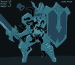2026 abdominal_bulge anthro armor backsack ball_fondling balls black_and_blue bound bow_tie bow_tie_only bulge_rubbing clothing duo fondling foreskin fucked_silly fucked_to_exhaustion genitals handjob handjob_while_penetrating hat headgear headwear hi_res living_armor male mammal masturbation melee_weapon metal_(artist) monochrome mostly_nude penetration penile penis procyonid questionable_consent raccoon sex shield shifty_vinny size_difference striped_genitalia striped_penis stripes sword symbiote tendrils tentacle_handjob tentacles throwing_hat throwing_object toony weapon