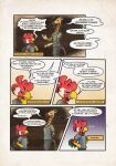  anthro avian bird chicken comic dialogue digital_media_(artwork) dungeons_and_dragons duo english_text fantasy galliform giraffe giraffid hasbro hi_res male male/male mammal phasianid simple_background text wizards_of_the_coast zaryuzu_73 