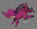  &lt;3 anal anal_penetration animal_genitalia cum cum_in_ass cum_inside cum_while_penetrated cumshot disembodied_penis duo ejaculation erection feral genital_slit grey_background hands-free interspecies male male/male nintendo open_mouth orgasm penetration penis pok&eacute;mon purple_penis scolipede sex simple_background slit solo_focus spread_legs spreading tinybeasts video_games 