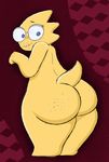  alphys buckteeth butt cute eyewear freckles girly glasses invalid_tag salamikii teeth thick_thighs undertale video_games wide_hips 