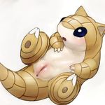  anthro anus blush female feral hi_res lying nintendo on_back open_mouth pok&eacute;mon pussy sandshrew simple_background solo spread_legs spreading video_games youjomodoki 