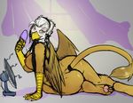  anthro anthrofied avante92 avian beak big_breasts big_butt bottomless breasts brown_feathers butt clothed clothing clothing_lift feathered_wings feathers female food friendship_is_magic gilda_(mlp) gryphon looking_at_viewer mechanical_fan my_little_pony nipples one_eye_closed popsicle purple_feathers shirt shirt_lift side_boob smile solo white_feathers wings wink yellow_eyes 