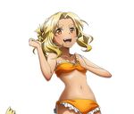  :d alicia_rue bikini blonde_hair breasts collarbone fang long_hair navel official_art open_mouth orange_bikini orange_eyes slit_pupils small_breasts smile solo standing strapless strapless_bikini swimsuit sword_art_online sword_art_online:_code_register tail transparent_background 